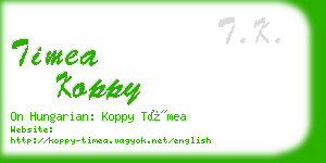 timea koppy business card